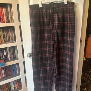 Black and Red Joggers with Classic Plaid Pattern